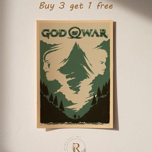 God of War Poster | Video Game Wall Art Print | Gamer Room Decor | Gift for Gamers | Retro Wall Print | Vintage Style Poster #2