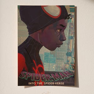 Spider-Man Into the Spider-Verse Poster | Movie Wall Decor | Retro Film Poster & Wall Art | Home Theater Art Print | Vintage Wall Decor •3