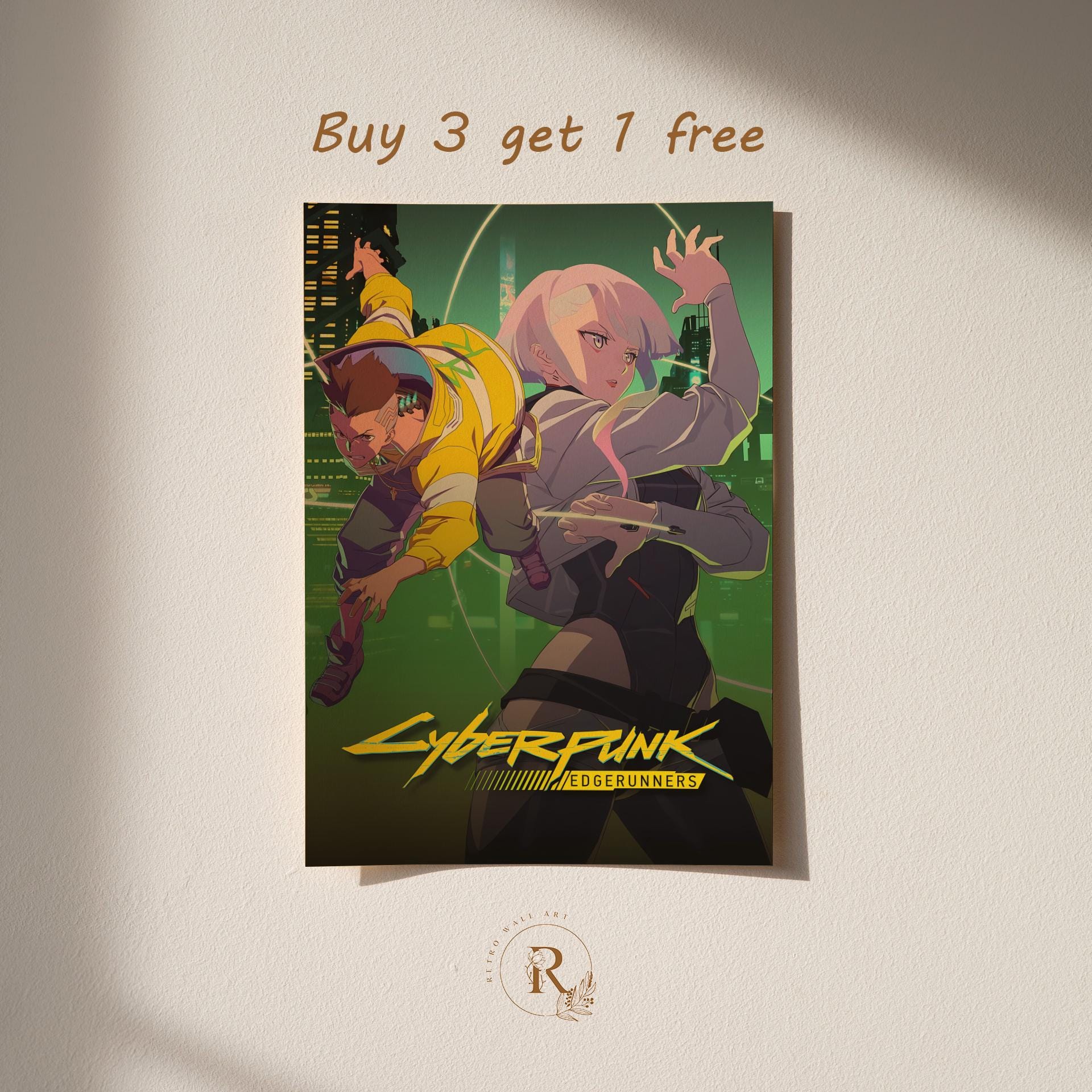 Cyberpunk Edgerunners Poster | TV Series Wall Art | Retro Home Decor ...