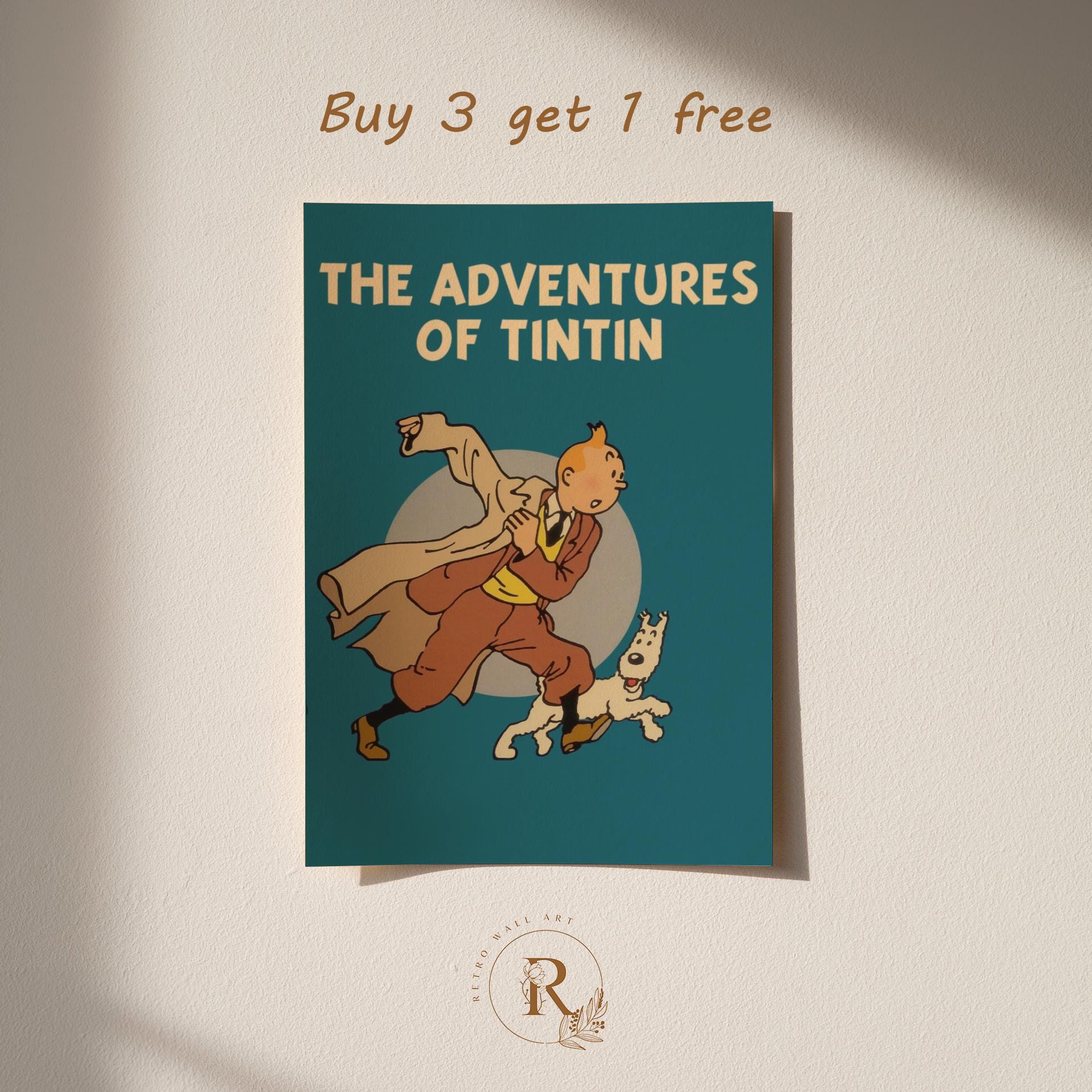 The Adventures of Tintin Poster | Movie Wall Decor | Kids Film