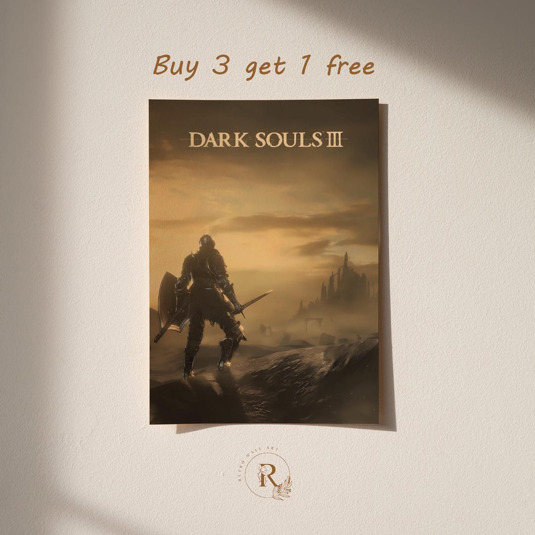 Dark Souls 3 Poster | Video Game Wall Art Print | Gaming Room