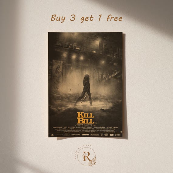 Kill Bill Poster | Movie Wall Decor | Retro Film Print | Home