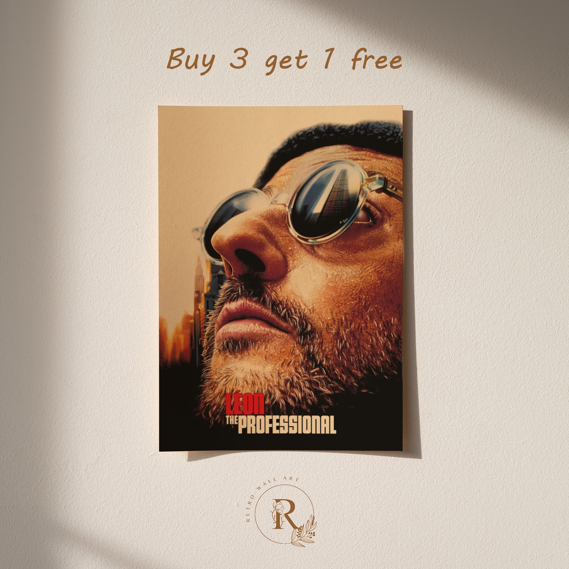 Leon the Professional Poster | Movie Wall Decor | Retro Film Print