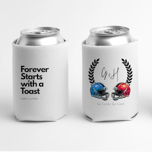 Custom Wedding Koozie Design – Personalized Digital Download for Wedding Favors, Cheers & Beers, Party Koozies