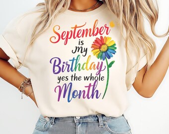 September Birthday Queen PNG: Sublimation Design (Digital Download