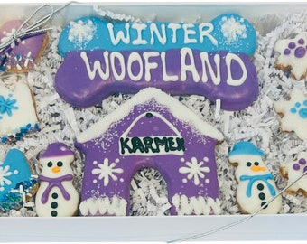 Winter Woofland Treat Gift Box (Personalized Dog Treats)