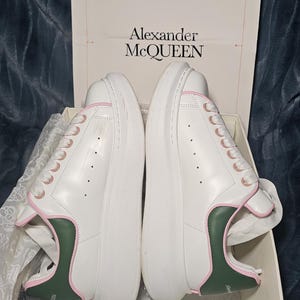 adidas gazelle silver green womens Alexander Mcqueen Sneakers 587691 with laces – La Cicogna main image 1