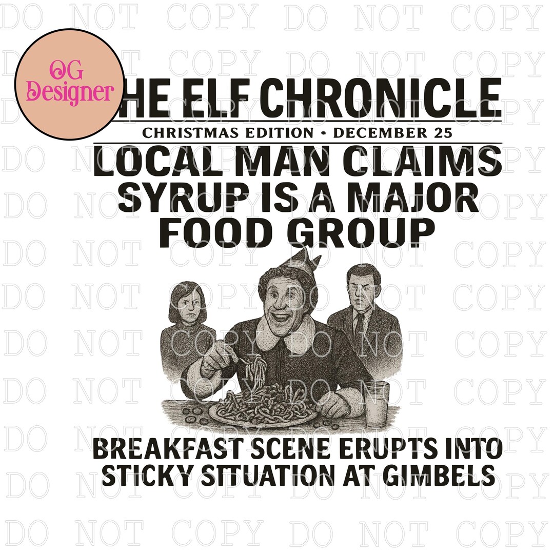 The Elf Chronicles PNG Christmas Newspaper Article Headlines (digital