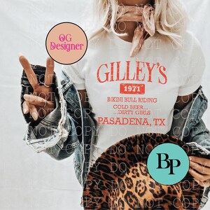 Gilley's Pasadena TX PNG: Distressed Vintage Cowboy Design (Digital Download) Original Designer of this viral country and western, free mock image 3