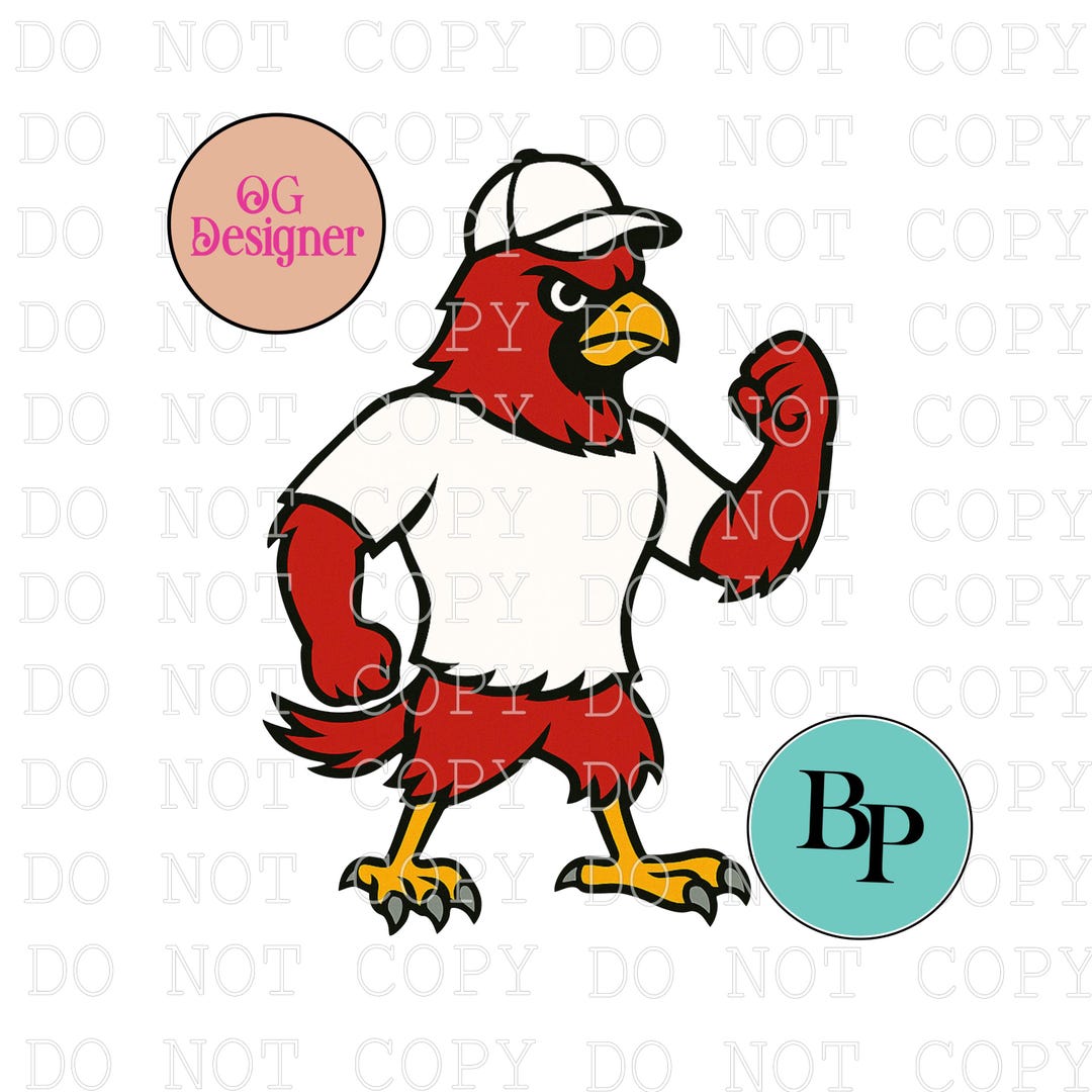Cardinals Mascot PNG, School Spirit Characters (digital Download ...