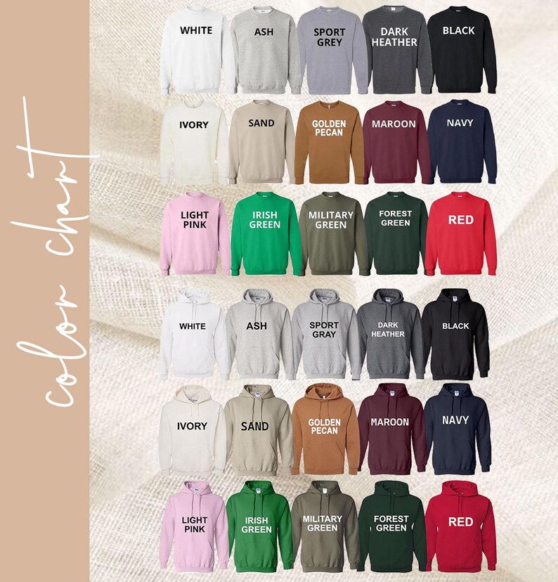 a collection of 16 different colored hoodies, each with a unique color and style, arranged in a grid-like pattern.
