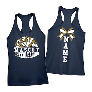 Custom Cheer Team Name Racerback,Custom Cheerleader Gift Two Sided Tank top,Cheer Mom Racerback,Cheer Name Tee,Custom Cheer Mascot,PIC93