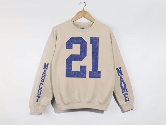 Custom Number and Name With Sleeve Print Sweatshirt,Game Day Tshirt,Custom Football Team Hoodie,Custom School Team Number Shirt,PIC527