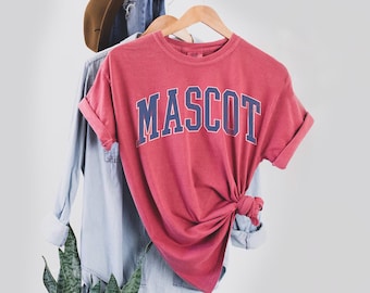 Camisetas personalizadas con nombre de mascota Comfort Colors, camisetas personalizadas de mascota, camisetas de mascota de equipo, logotipo escolar personalizado, camisetas con espíritu escolar, equipo escolar, PIC137