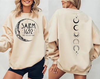 Salem 1692  Sweatshirt, Salem Witch Hoodie, Halloween Witch Sweatshirt, Halloween Gift,Halloween Costume Hoodie, Spooky Season Sweater,PIC24