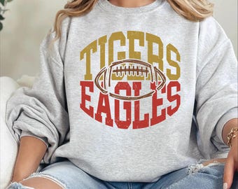 Custom House Divided Team Name Sweatshirt: Split College Football Hoodies,Personalized College Team Shirt,PIC604