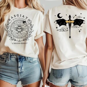 Comfort Colors Basgiath Tshirt, Fourth Wing Women Tee, Fourth Wing Dragon Rider 2-Sided Tshirt,Riders Quadrant Shirt,Xaden Riorson Tee,PIC18