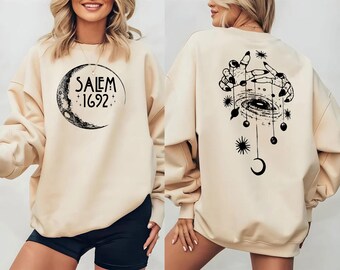 Salem 1692  Sweatshirt, Salem Witch Hoodie, Halloween Witch Sweatshirt, Halloween Gift,Halloween Costume Hoodie, Spooky Season Sweater,PIC21
