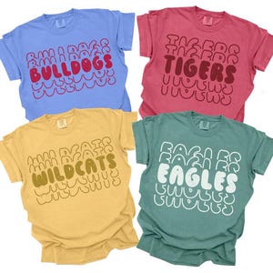 Comfort Colors Personalized School Team Name Tshirt,Custom mascot Shirt,School spirit Tee,Team mascot Tee,CUstom College logo shirt,PIC135