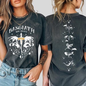 Comfort Colors Fourth Wing Dragon Rider 2-Sided Tshirt,Riders Quadrant Shirt,Basgiath Tshirt, Fourth Wing Women Tee, Xaden Riorson Tee,PIC17