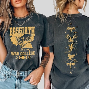 Comfort Colors Fourth Wing Dragon Rider 2-Sided Tshirt,Riders Quadrant Shirt,Basgiath Tshirt, Fourth Wing Women Tee, Xaden Riorson Tee,PIC16
