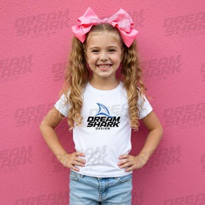 Youth Girl T-Shirt Mockup: White Bella Canvas 3001T