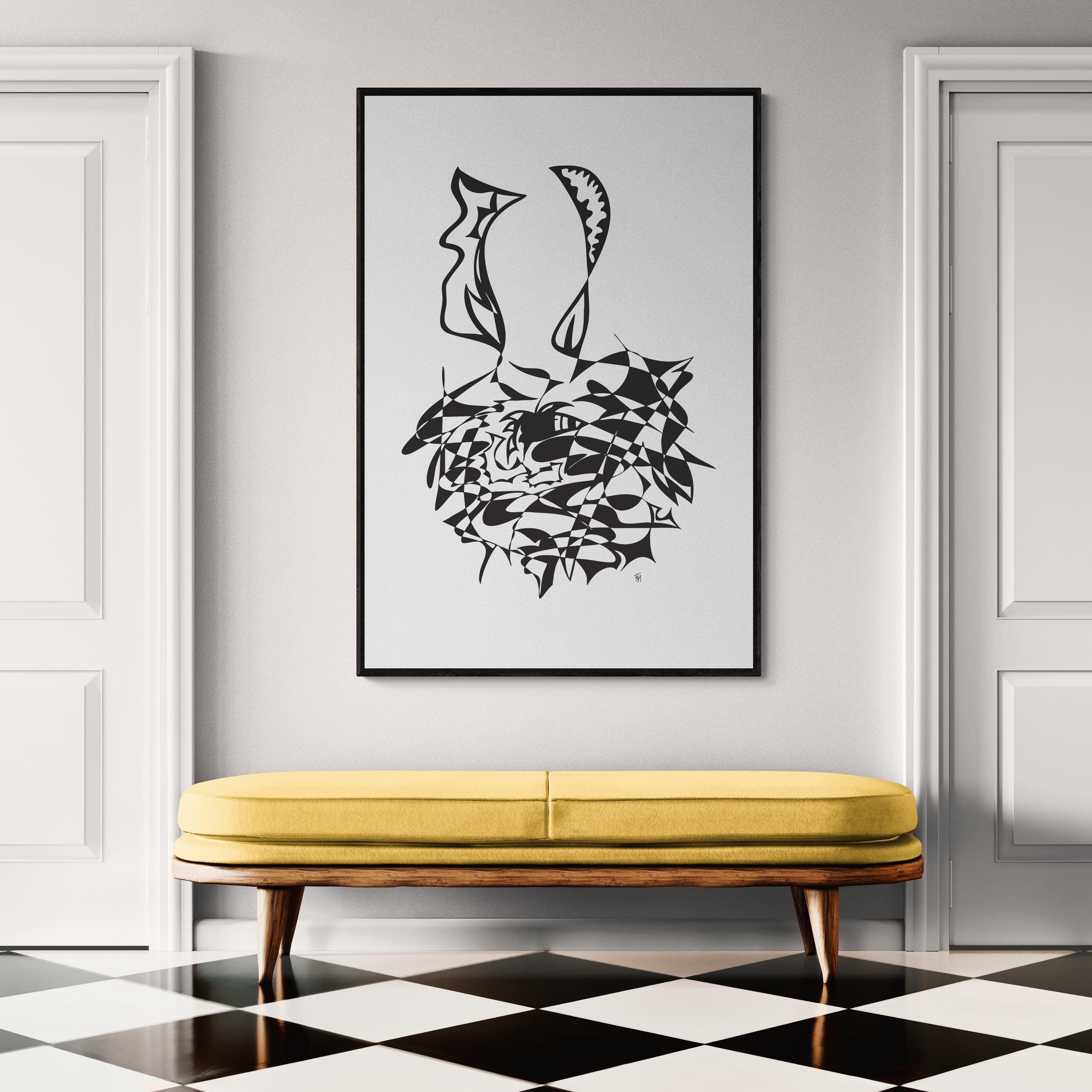 Black and White Wall Art | Abstract Line Art | Modern Minimal Art ...