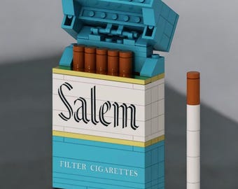 Cigarette Box Smoke Blocks, Collection Popular Cigarette Brands Creative  Building Set, Cool Stress-Busting Toy Gift
