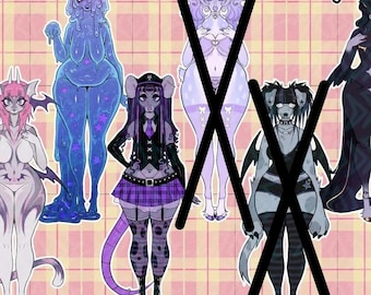 Furry adoptable adopt furries batch girl anthro dog canine ocs oc character goth emo fursona halloween witch sparkledog kawaii alt