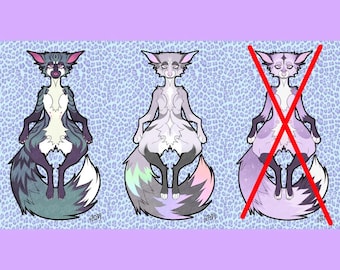 Renard adoptable lot adoptez mignon kitsune chien chiot sparkle goth pelucheux sorcière arc-en-ciel pastel pas cher fourrure fursona oc caractère original