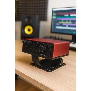 Soporte para Focusrite Scarlett 4i4 de 4.ª generación: inclinación ajustable y opción de refrigeración