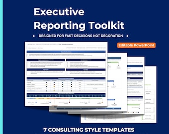 Project Management Templates for Executive Reporting | PM Reporting Toolkit (PowerPoint)