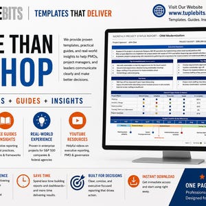 Project Budget Dashboard Excel Toolkit | PMO Budget Tracker (Digital Download) image 5