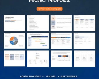 Project Proposal Template, Executive PowerPoint, Consulting Presentation, PMO Scope Timeline Risks