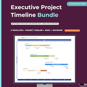 Projekt Timeline Power Point, Gantt Chart, 1 3 5 Year Road Map, Projektplan PPT