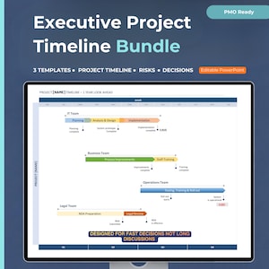 Projekt Timeline Power Point, Gantt Chart, 1 3 5 Year Road Map, Projektplan PPT