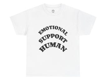 Lustig - Emotionale Unterstützung Mensch- Ironisches Unisex Tee Minimalistisches Deadpan Geschenk für Freunde
