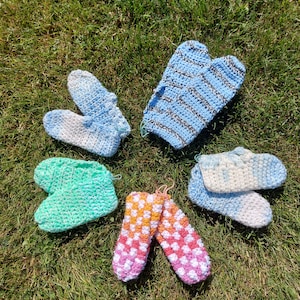 Crochet slippers, handmade, women&#39;s, men&#39;s, children&#39;s