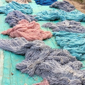 Vintage Turks oushak-tapijt 8 x 10: handgeknoopt wollen vloerkleed 6 x 9, boho-vloerkleed boerderijstijl, blauw oosters oushak-tapijt voor woonkamer 9 x 12 afbeelding 8