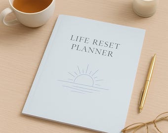 Life Reset Planner | Printable Self-Care & Goal Setting Journal | Mental Health, Burnout Recovery, Personal Growth PDF | Instant Download