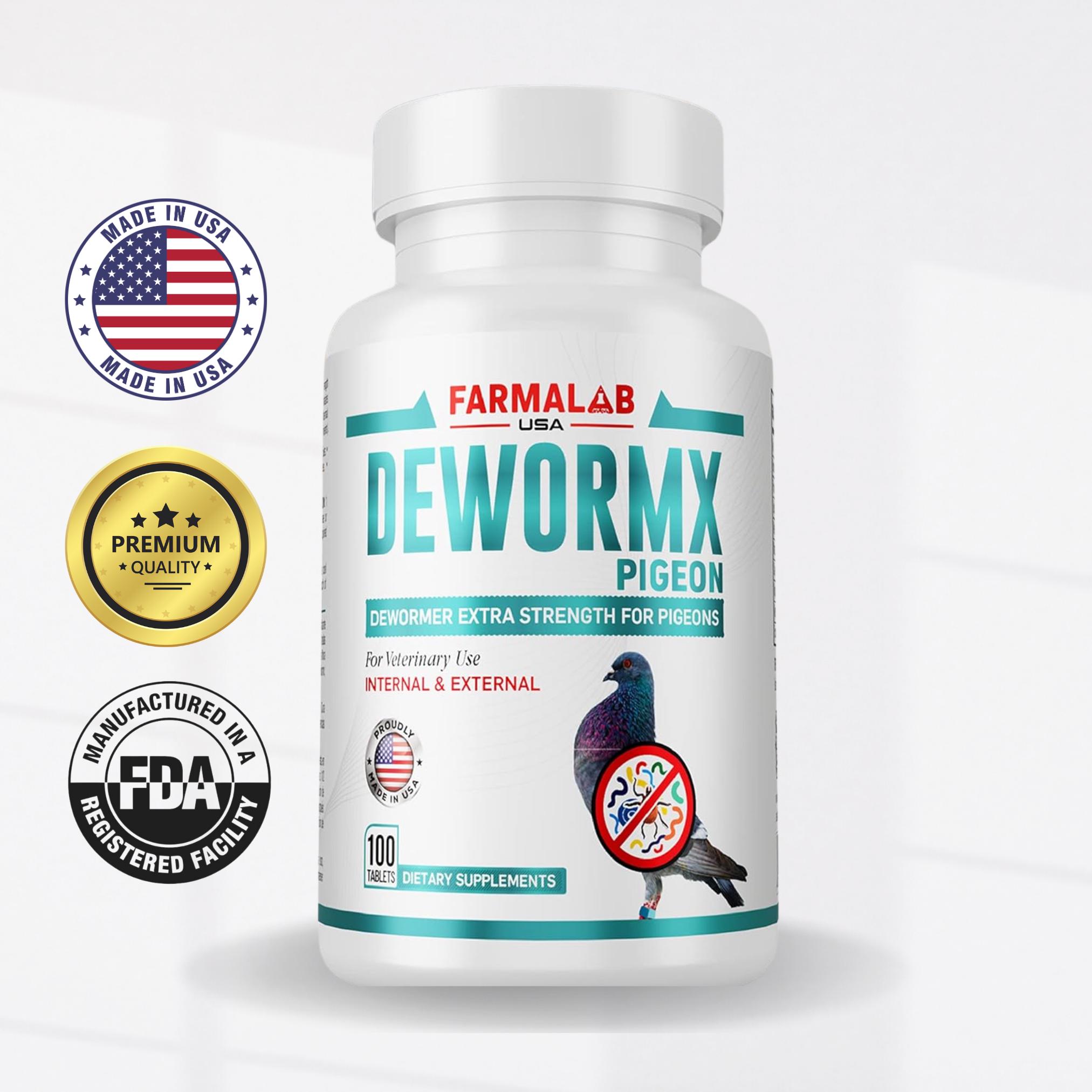 DEWORMX Tablets for Pigeons – 100 Count | Internal & External  Parasite Control | Tabletas antiparasitarias para palomas