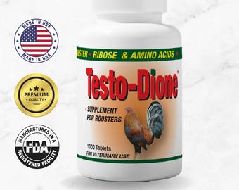 TESTO-DIONE for Roosters – 100 Tablets | INTERFARMA | Testosterone & Strength Booster | Testosterona natural para gallos