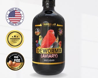 DEWORMX Aviary – Liquid 8oz | FARMALAB |Multi-Bird Parasite Treatment | Antiparasitario para aviarios