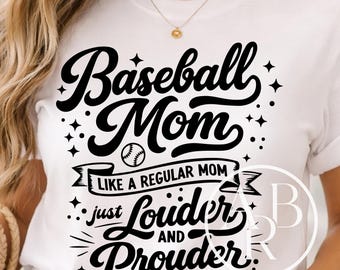 Mamma di un giocatore di baseball png svg / Design divertente per maglietta da mamma di un giocatore di baseball / Mamma sportiva alla moda / Download digitali