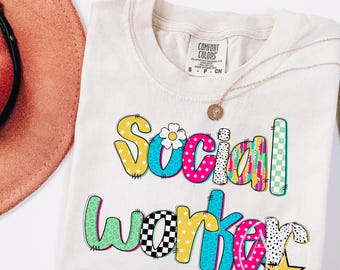 Sozialarbeiter png | Karriere png | Sozialarbeiter Niedlich png | Groovy Retro png | Digitale Designs png | Sublimationsdruck | T-Shirts