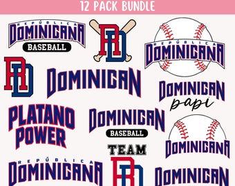 Team Dominikanische Republik Baseball Team Sport Grafiken svg png | Digitale Downloads svg | Baseball png | Bündel 12 Pack svg