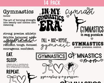 Gymnastik 14er Pack SVG PNG Bundle | Turnerin svg bündel | SVG 14er Pack Bundle |