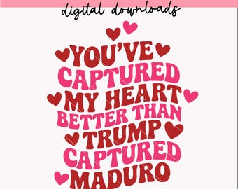 Hai catturato il mio cuore SVG / Citazione divertente per San Valentino / Design con gioco di parole romantico / Download digitali