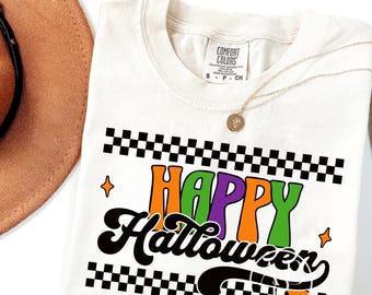 Fröhliches Halloween Trendy svg | Happy Halloween Retro Bunt svg | Trendiges Retro svg | Halloween png | Cricut | Silhouette