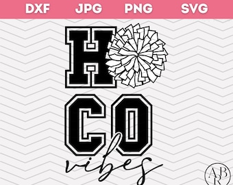 Hoco Vibes svg | Hoco png | Homecoming png | Cheer svg | Cheer Homecoming png | Cricut svg | Homecoming 2026 svg | Digital Downloads